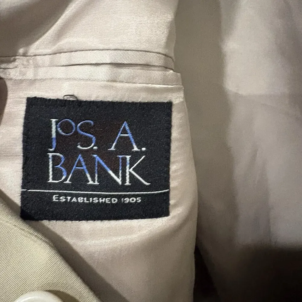 Jos A Bank | Blazer Jacket Tan Career Business NWT- Size 44 Short